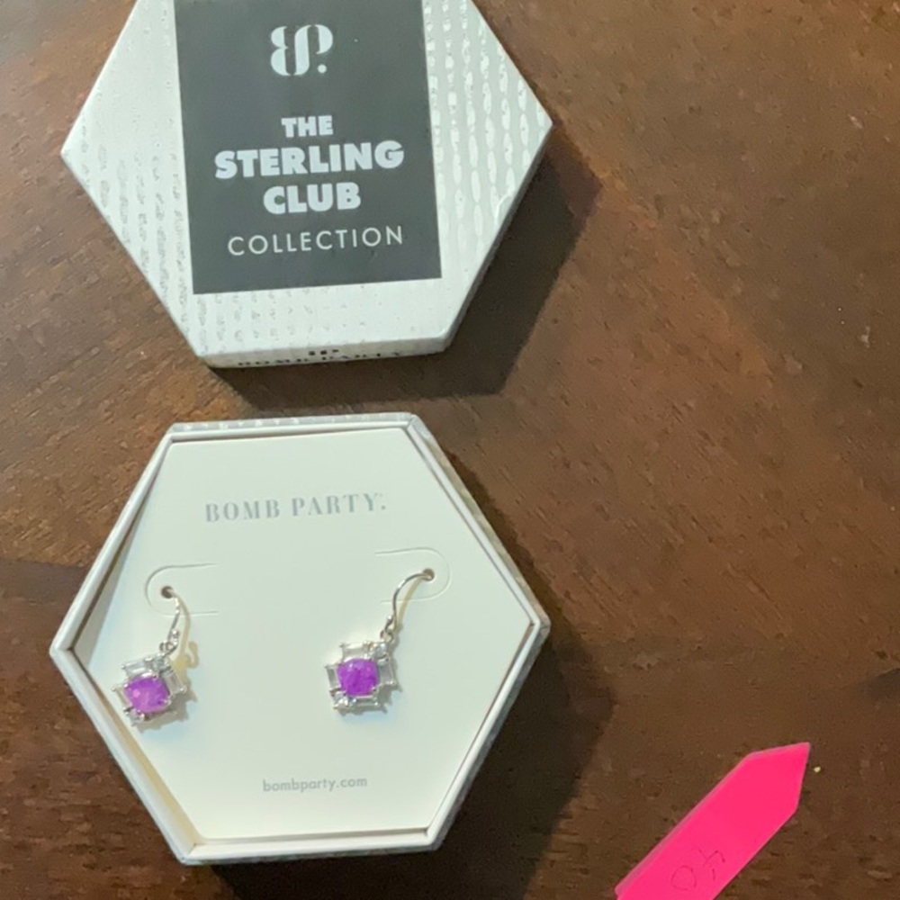 Rbp 3987 ring bomb sterling club earrings